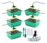 Plateaux De Semis Démarreur De Plantes, Boîte De Croissance De Fleurs, Boîte De Propagation De Graines De Fleurs De Serre, Kit De Démarrage De Plantes Pour Jardin Et Cour, 5 Pièces