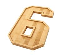 Plateaux de service de nourriture,Ustensiles de service grand chiffre en bois | Plateau de service pour planche à | Pour collations, bonbons, chocolat, biscuits, gâteaux, bar à la maison, fête
