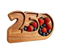 Plateaux de service en bois | 4 juillet 3 grilles 250th Patriotic | Plateaux de service alimentaire - pour fruits, bonbons, desserts, apéritifs, biscuits, fêtes de l'indépendance