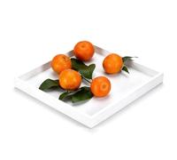 Plateaux de Service en Bois Plateau Blanc,Plateau Bois,Plateau en Bois,Plateau de Rangement de Bureau, Plateau Petit Déjeuner, Grand Plateau de Service,Plateau de Valet Plateau de Salle de Bain