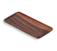 Plateaux de Service en Bois, Plateau en Bois, Plateaux de Service rectangulaires, Assiettes décoratives en Bois, Plateau de collation, Plateau de Fruits pour présentation d'apéritif, 25x12x1,2 cm
