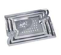 Plateaux de service - KING HOFF - KH4743 - Acier - Rectangulaire - Lot de 3