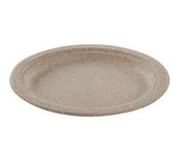 Plateaux de service ovale en bagasse de blé naturel 26 x 20 cm 800 unités Betik Marron