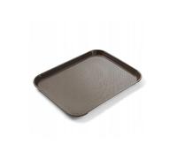 Hendi Plateau de service petit rectangulaire 265x345x(H)20 mm Brun polypropylène résistant 80°C