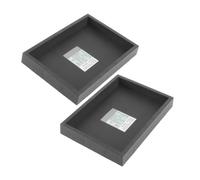 Plateaux pour Pots de Fleurs Rectangulaires, Profonds, en Résine, Lot de 2 | Convient en Intérieur et Extérieur, Retient Eau et Terre, Garde le Sol Propre et Protège les Surfaces
