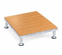 Plateforme de Extérieure en Bois Composite, pour Jardin, Piscine, Balcon | Dalle De Terrasse ExtéRieure En Composite Avec Pieds RéGlables En Hauteur(Yellow,15cm/5.9in)