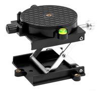 Plateforme de nivellement en aluminium rotative à 360 degrés réglable en hauteur de 4,5 à 11 cm, base stable, design compact pour table optique, équipement de laboratoire, physique, chimie