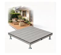 Plateforme de Terrasse Modulaire Surélevée Kit de Pont Flottant | Carreaux de Terrasse Surélevés avec Cadre Métallique, Revêtement Extérieur WPC(Gray,84cm(33in))