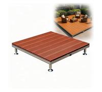 Plateforme de Terrasse Relevée Modulaire, Carreaux de Terrasse Extérieure | Kit de Plancher Élevé Prêt à Poser WPC, Composite Bois, Base Autoportante pour Terrasse Jardin Balcon(A,100cm(39in))