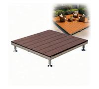Plateforme de Terrasse Relevée Modulaire, Carreaux de Terrasse Extérieure | Kit de Plancher Élevé Prêt à Poser WPC, Composite Bois, Base Autoportante pour Terrasse Jardin Balcon(D,100cm(39in))