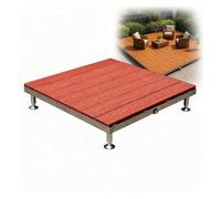 Plateforme de Terrasse Relevée Modulaire, Carreaux de Terrasse Extérieure | Kit de Plancher Élevé Prêt à Poser WPC, Composite Bois, Base Autoportante pour Terrasse Jardin Balcon(C,84cm(33in))