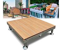 Plateforme de terrasse surélevée, kit de terrasse Flottante modulaire, Teck, 100 x 100 cm