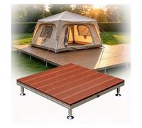 Plateforme de Terrasse WPC Surélevée Réglable, Revêtement Modulaire Étanche | Installation Sans Perçage, Composite Bois Écologique Sans Formaldéhyde, Nettoyage Eau Facile(Red)