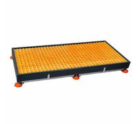 Plateforme de Travail CNC avec Pieds Réglables | Grille Antidérapante, 2400 Kilogrammes, Bac Acier Galvanisé, Cadre Renforcé(Style A 126x64x13cm)