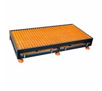 Plateforme de Travail CNC avec Pieds Réglables | Grille Antidérapante, 2400 Kilogrammes, Bac Acier Galvanisé, Cadre Renforcé(Style C 126x64x20cm)