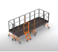 Plateforme de travail modulable hauteur de travail 3m plateau 190 cm x 60 cm MONDELIN 500800