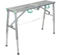 Plateforme de travail - Plateforme/marchepied pliable - Réglable en hauteur de 60 à 90 cm - Aluminium renforcé - CE, type 4 - Rouge