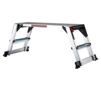 Plateforme de travail pliante en aluminium, 95x30 cm, avec marchepied et échelle pliables