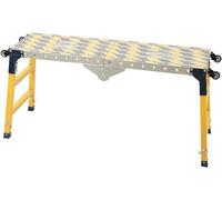 Plateforme de travail pliante, scène de travail, plan de travail avec 4 roulettes pivotantes. Plateforme de travail, escabeau, hauteur réglable de 60 à 90 cm, scène de travail portable, échafaudage, é