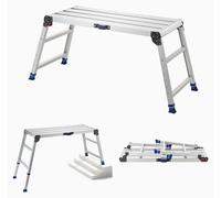 Plateforme de travail SucceBuy, 1016 x 457 mm, plateforme de travail pliante en aluminium avec une capacité de charge de 226,8 kg, plateforme mobile à hauteur réglable de 584 à 876 mm avec verrouillag