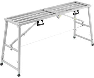 Plateforme de travail SucceBuy, réglable en hauteur avec 4 marches, escabeau pliable en acier allié, échafaudage portable, capacité de charge 363 kg, pieds antidérapants en caoutchouc
