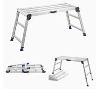 VEVOR Plateforme de Travail Pliable Hauteur Réglable 584-876 mm 1016x457 mm, Marchepied Alliage d'Aluminium, Charge Max. 226,8 kg, pour Peinture, Nettoyage, Maison, Usage Professionnel, Antidérapant