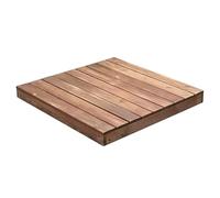 Plateforme Extérieure en Bois, Estrade Surélevée à Lattes Drainantes | Revêtement de Sol Extérieur avec Surface Antidérapante, pour Balcon Camping Marches de Porche(90x90x8.5cm/35.4x35.4x3.3in)