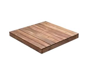 Plateforme Extérieure en Bois, Estrade Surélevée à Lattes Drainantes | Revêtement de Sol Extérieur avec Surface Antidérapante, pour Balcon Camping Marches de Porche(90x90x8.5cm/35.4x35.4x3.3in)