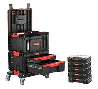 Plateforme mobile avec boîtes à outils et 5 organiseurs - Kit d'atelier modulaire PRO