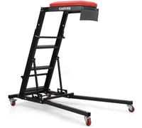 Plateforme motorisée pliable pour travaux automobiles – Table de réparation motorisée pliable – Réglable en hauteur de 122 à 168 cm – Inclinaison réglable sur 3 positions – Surface de couchage rembour