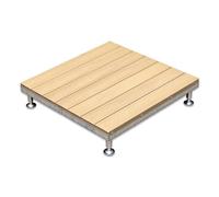 Plateforme WPC Surélevée, Imperméable, Résistante aux Intempéries | Terrasse Composite Charge 500 KG Surface Facile à Nettoyer Cour Camping Terrasse Parc Extérieur(Maple)
