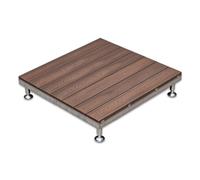 Plateforme WPC Surélevée, Imperméable, Résistante aux Intempéries | Terrasse Composite Charge 500 KG Surface Facile à Nettoyer Cour Camping Terrasse Parc Extérieur(Pterocarpus)