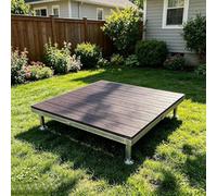 Plateforme WPC Terrasse, Résistante Intempéries, Montage Rapide | Élévation Terrasse Composite Isolée Contre L' humidité, Durable Toute Saison Cour Pelouse Camping(Grayish brown)