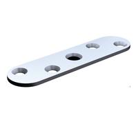 Platine de fixation droite sur chant - MANTION - Modèle 0056 - Métal - Pour portes bois 400 kg - Axe 12 mm