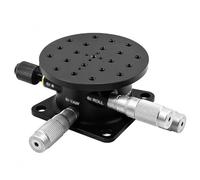 Platine de rotation et d'inclinaison, plateforme de réglage fin par micromètre, structure stable pour le positionnement angulaire, idéale pour l'alignement optique et les tests de précision