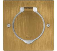 PLATINE SOL CARRE DORE BROSSE