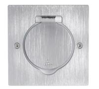 Prise Sol Carree Inox Brosse