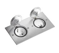 PLATINE SOL RECT. INOX BROSSE