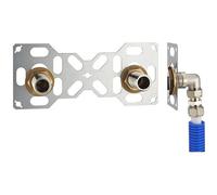 Platine sortie de Cloison double Multicouche à Compression (à Visser) Ø16 pour douche / baignoire FIXSYSTEM