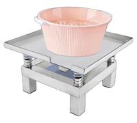Platine vibrante pour béton, puissance de 50W, fréquence de vibration de 3000 à 3600 tr/min, dimensions de 35 x 35 cm, charge maximale de 10 kg, équipée de 4 ressorts de support