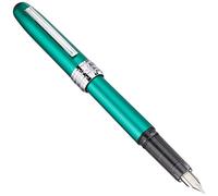 PLATINUM Plaisir PGB-1500#45 Stylo-plume F Fin, couleur : vert sarcelle, vert, fait à la main, avec boîte cadeau, stylo plume