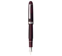 PLATINUM Stylo plume Japonais #3776 Century Rhodium Bourgogne F/Rouge 0,28-0,34 mm Fabriqué à la main Plume en or 14 carats avec coffret cadeau