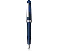 PLATINUM Stylo-plume japonais #3776 Century Rhodium Chartres Blue B/Bleu 0,44-0,54 mm Fabriqué à la main Plume en or 14 carats avec coffret cadeau