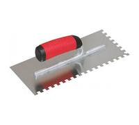 Platoir à colle en inox - 28x12 cm - monture alu - dents carrées 8x8 mm TALIAPLAST