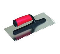 Platoir à colle en inox - 28x12 cm - monture polyamide - dents carrées 6x6 mm TALIAPLAST