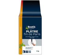 Bostik - Plâtre fin de Paris - Scellement, rebouchage et moulage - Prise rapide - Blanc - 5 kg