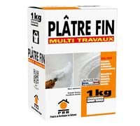 Plâtre Fin 1kg - Rebouchage, Scellement et Décoration - Prise Rapide - Application Facile - Finition Lisse - Pour Murs et Plafonds Intérieurs