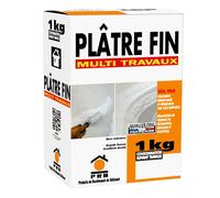 Plâtre Fin 1kg - Rebouchage, Scellement et Décoration - Prise Rapide - Application Facile - Finition Lisse - Pour Murs et Plafonds