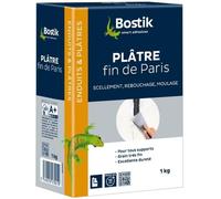 Plâtre fin de Paris - scellement, rebouchage et moulage - 1kg BOSTIK