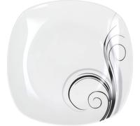 PLATS 19x19 cm Céramique Assiette à dessert Assiette plate Carrée Blanc